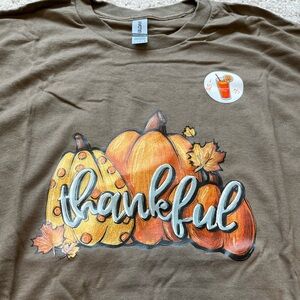 Fall Pumpkin T-shirt 🍁🤎 Woman’s Thanksgiving Shirt